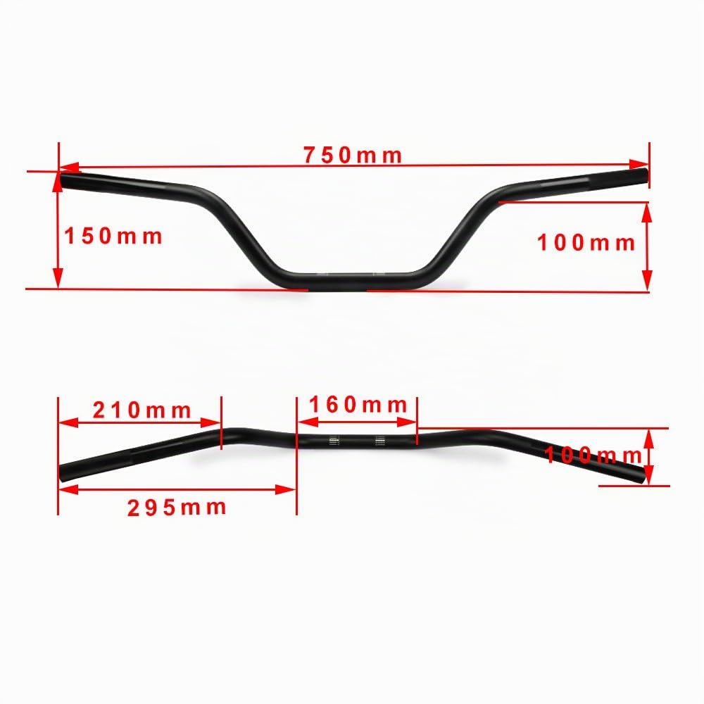 Motorradlenker 7/8"22mm Lenker Universal für EXC TE DL CRF CB YZF WR XT KLX KX DRZ KLR Dirt Bike ATV Motocross Enduro