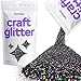 Produktbild Hemway Schwarz Holographische Craft Glitter 100g 3,5 Unzen Chunky 1/40" 0,025" 0.6MM für Kunsthandwerk Tumblers Papier Glasdekorationen Verschönern