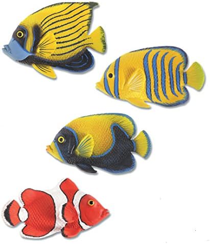 Osiris Trading Set Of 4 Tropical Fish Ornaments Fridge Magnets