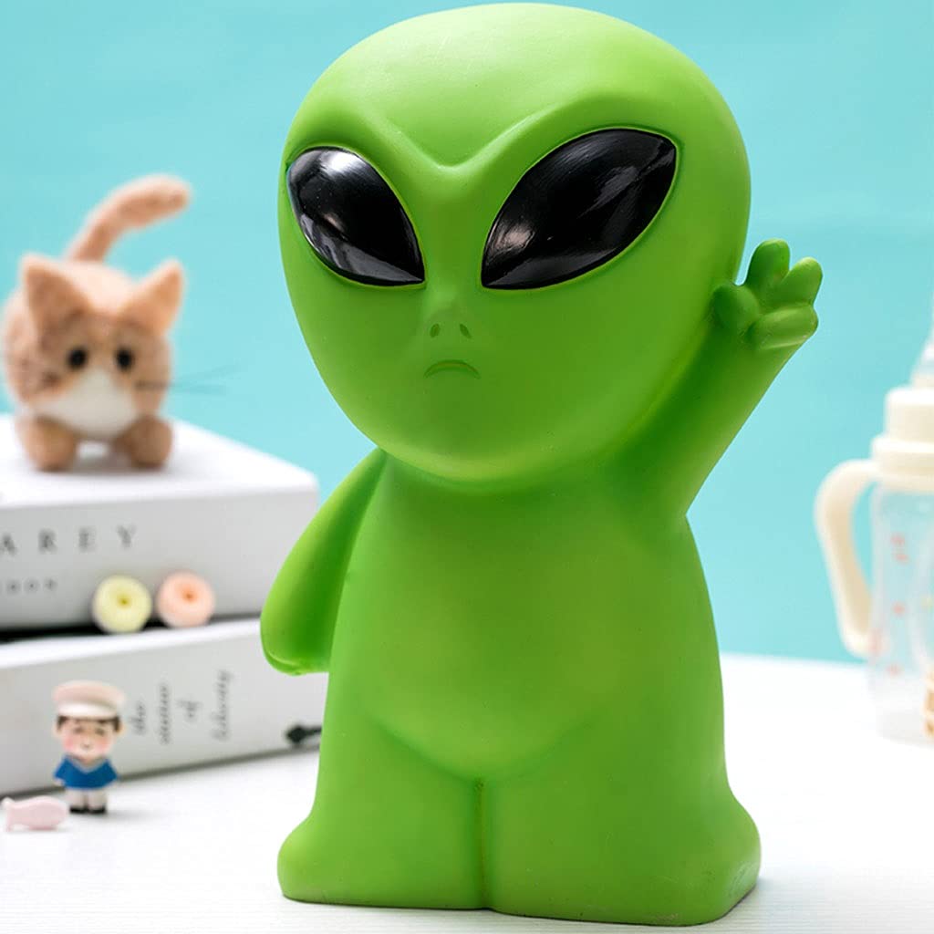 Amazon.co.jp: 貯金箱 クス 貯金箱グリーンエイリアンコイン銀行の人格マネーバンクファッションホーム装飾樹脂ベスト子供の誕生日クリスマスプレゼント  小銭ボッコインバンク (Color : Green) : おもちゃ
