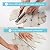 STICKGOO 10 Sheets Peel and Stick Backsplash Tiles, Glossy Pandora Marble Kitchen Backsplash, Stick on Wall Tiles for Kitchen, Bathroom, RV