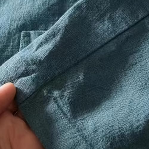 Thatrich Casual Blazer for Men Linen Big and Tall Suit Jacket Long Sleeve Button up Cardigan Relaxed Fit Sports Coats 20254