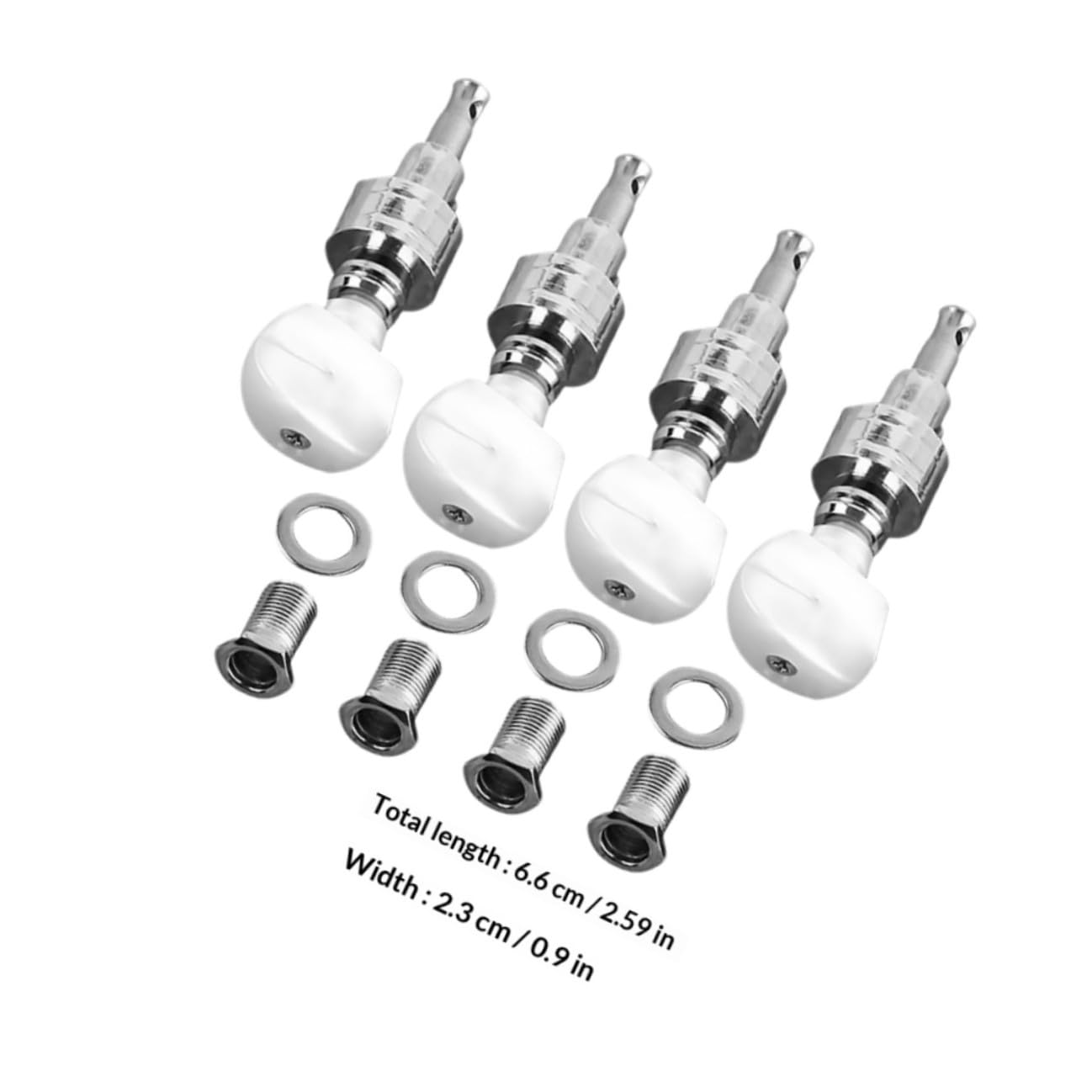 4 Stück Banjo Maschinenkopf Ha106 aus Metall in Silber