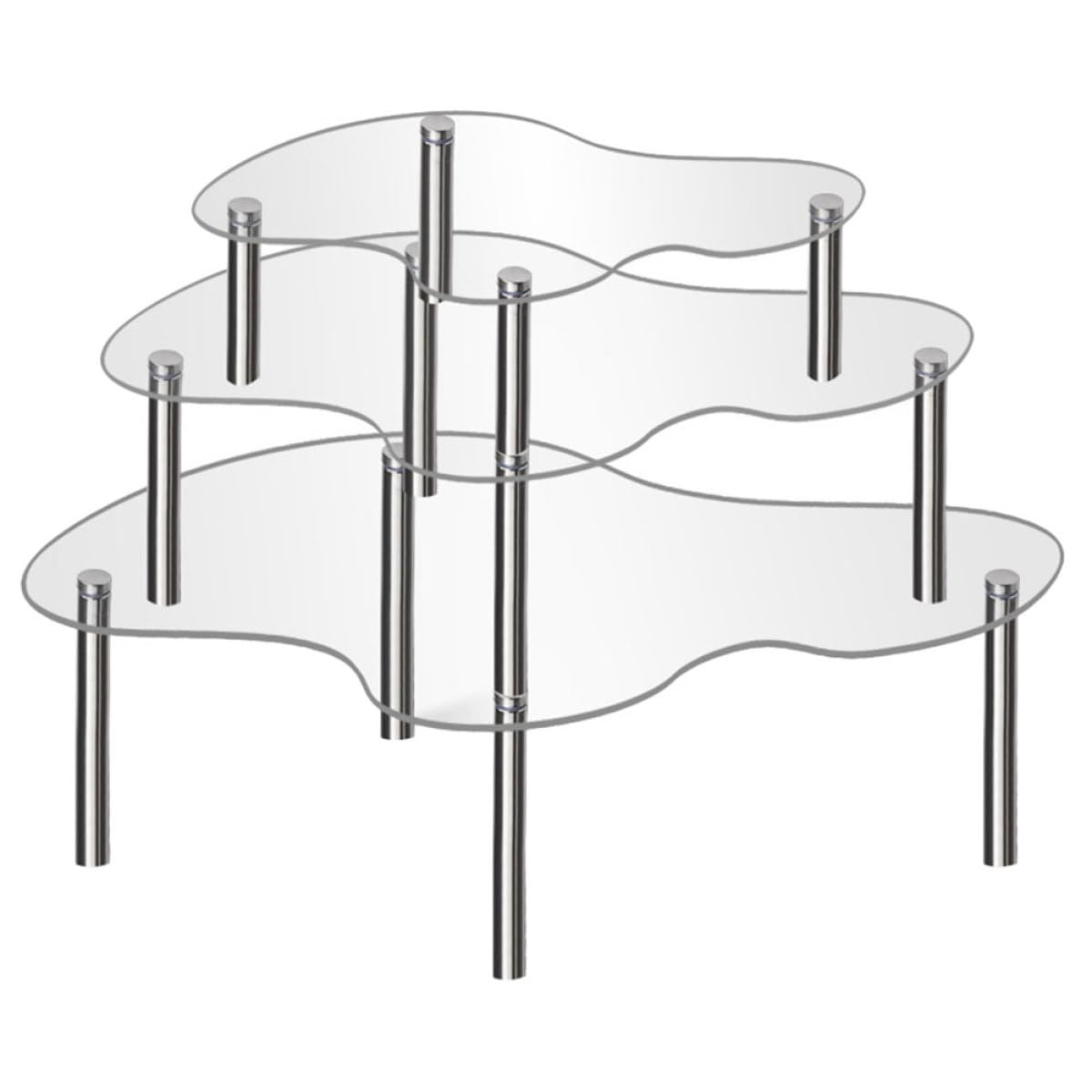 Étagère de présentation acrylique transparente Healvian pour cupcakes et desserts de fête