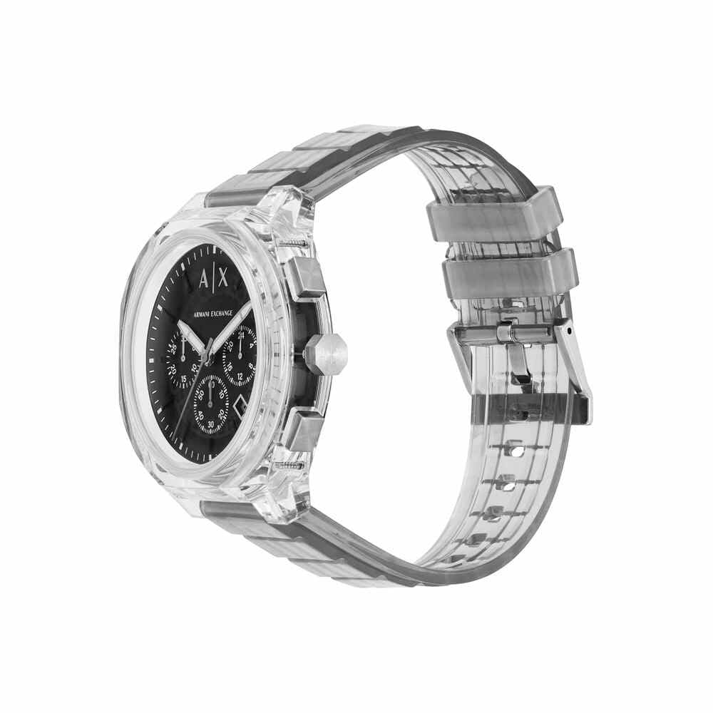 Armani Exchange Reloj para Hombre, Movimiento cronógrafo de Cuarzo y Caja de 44 mm con Correa de Poliuretano