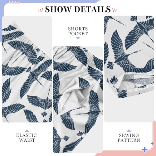 Crane Flying Boys Long Pants Soft Trousers Elastic Waist Kids Lounge Bottoms with Pockets S-XL4