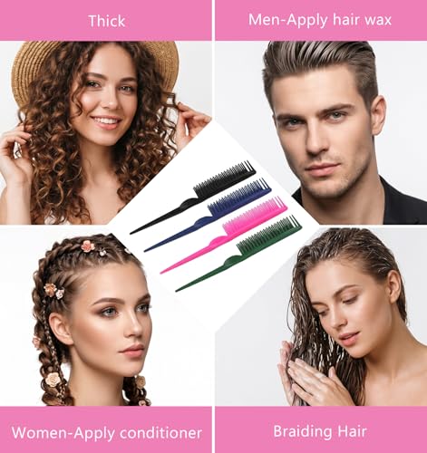 Pack 4 Peines 3 Filas para Cabello Natural miniatura 3