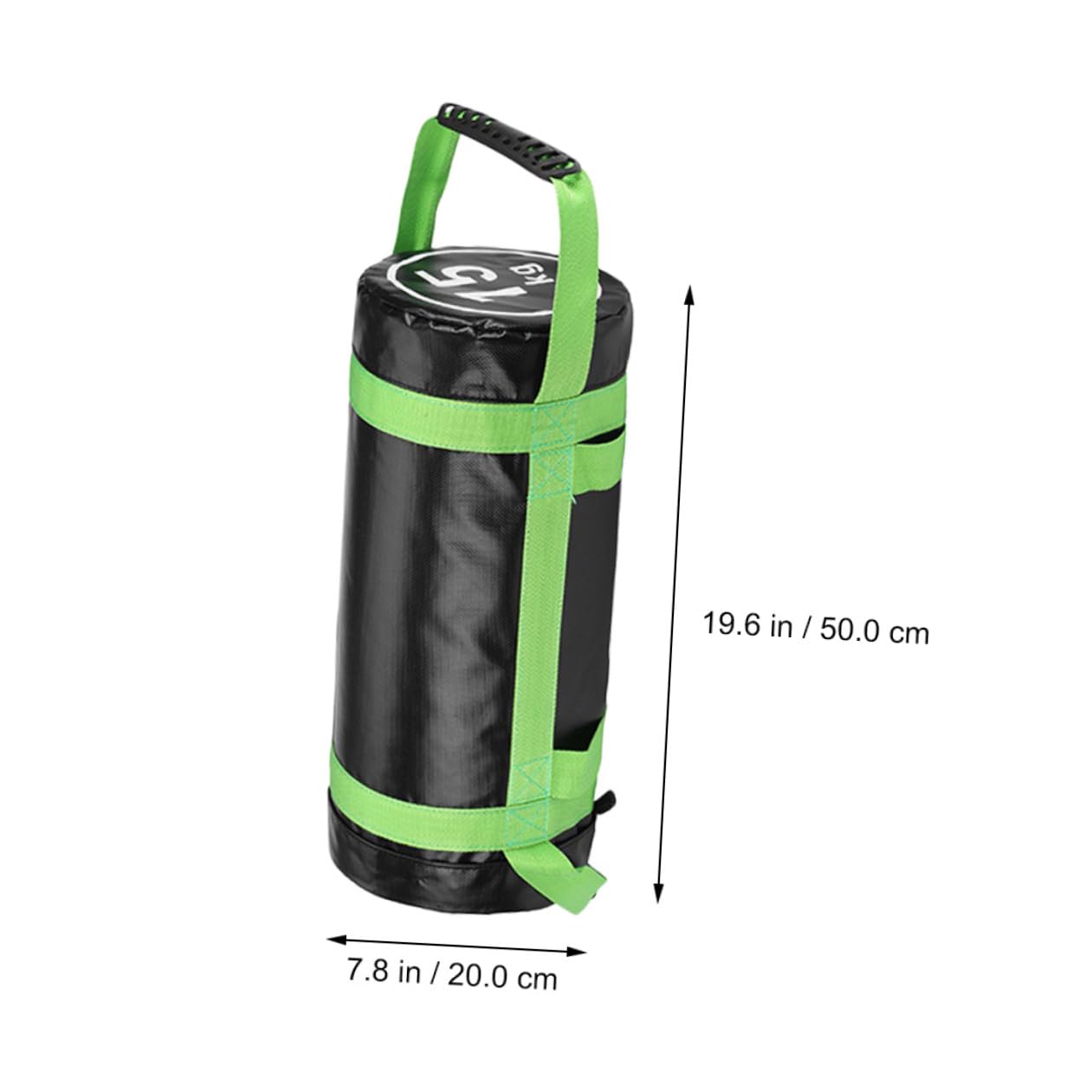 Trainingssandsack Fitness Krafttrainingstasche aus PVC und Stoff Grün für Krafttraining und Fitness mit Hoher Formbeständigkeit und Kraftsteigerung im Sport