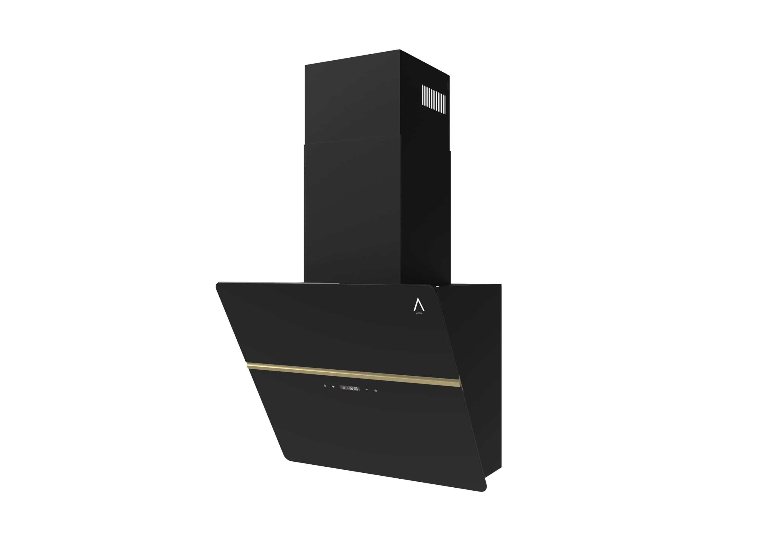 ALPHA Campana decorativa GEA ELITE PRO apertura Motorizada, Cristal Negro