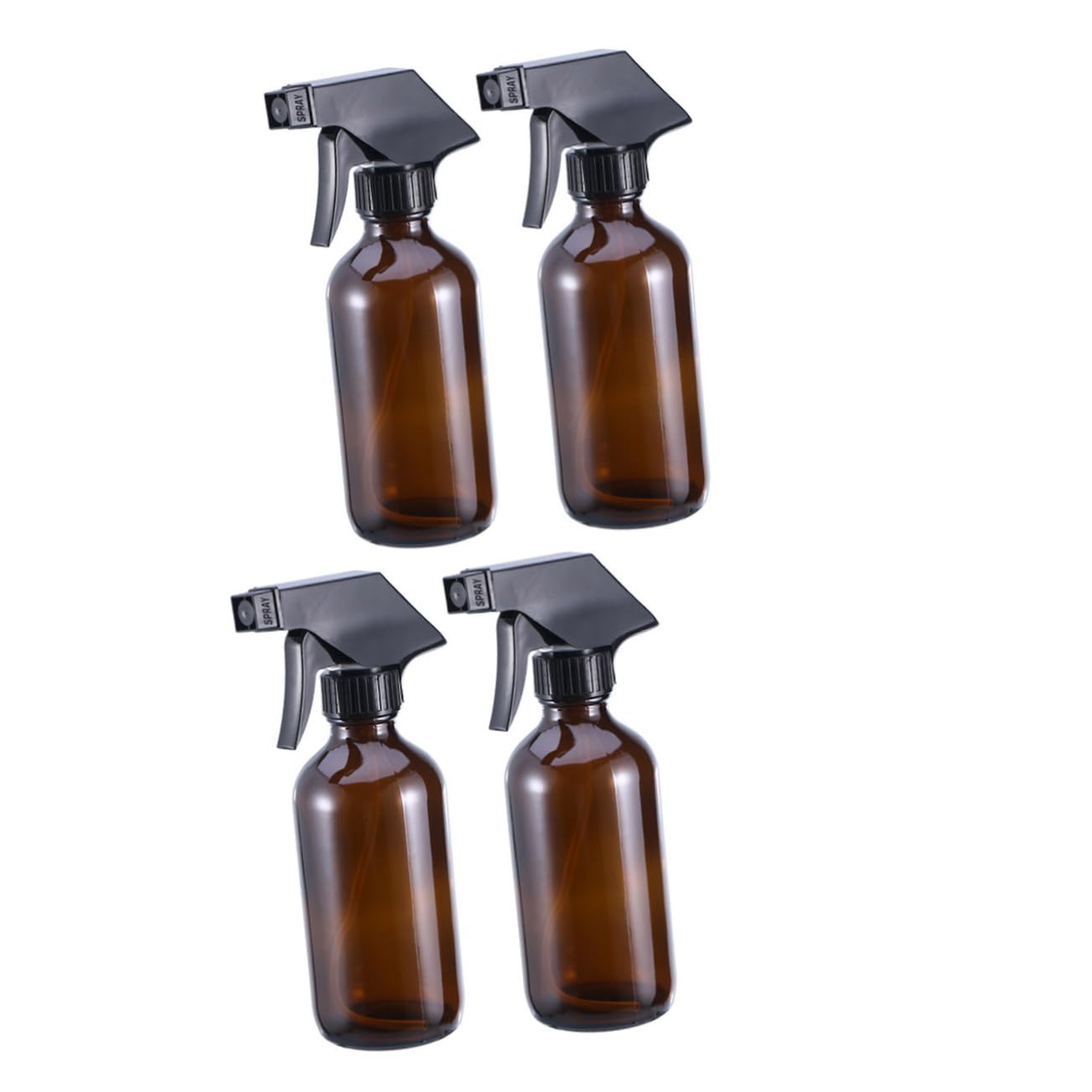 4 Stück Braune Glas Sprühflaschen 250 Ml Nachfüllbar und Zeitsparend für Pflanzenbewässerung und Friseursalon Glas und Pp Material