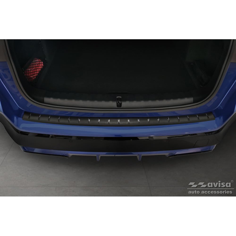 Zwart RVS Achterbumperprotector 'Ribs' Voor BMW X1 U11 / U11 XLine 2022- - Perfecte Pasvorm