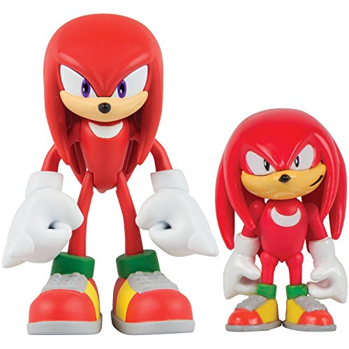 Sonic Tomy Collector Series Action Figures with Comic, Classic Knuckles and Modern Knuckles (Pack of 2)