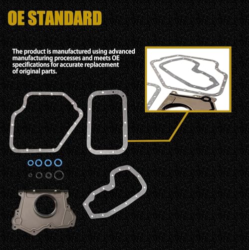 Image of AUCERAMIC CS26541 68078554AD Oil Pan Gasket Set Fit for 2011-2016 Chrysler 200 300 Dodge Avenger Challenger Charger Durango Grand Caravan Journey Jeep Grand Cherokee Wrangler Ram 1500 C /V 3.6L V6