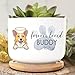 Personalized Dog Memorial Plant Pot, Succulent Pots with Bamboo Tray, Pet Loss Gift, Pet Sympathy Gifts for Loss of Dog, In Loving Memory of Furry Loved Ones, Forever Loved Dog Pot, Dog Mom, Dog Breed