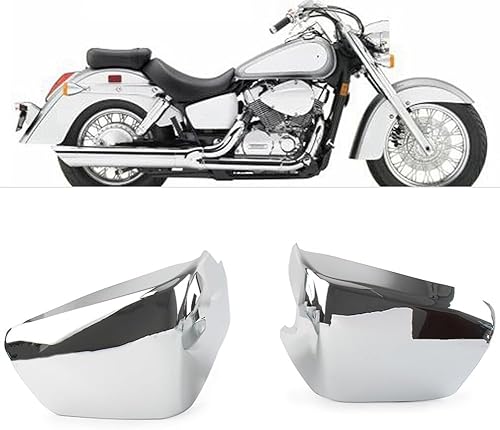 Miniatura 6 de LIRU Cubierta protectora de panel de batería lateral cromada, cubierta de carenado de plástico ABS de repuesto para Honda Shadow Aero VT400