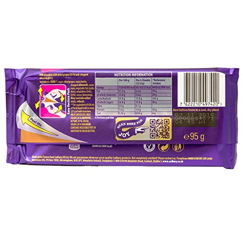 Image of Cadbury Dairy Milk Fruit & Nut Chopped Chocolate, 100 Gram