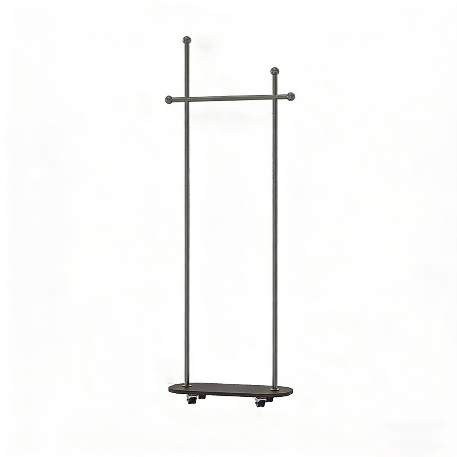 FGXHHS Freestanding Hall Tree Coat Rack with Sto Mesh Shelf & Wheels, Metal Clothing nizer for Dresses Coats, Capaci (Black, 22.05"x11.81"x75.59")