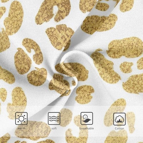 Gold Leopard Spots White Underwear Toddler Girl, Underwear Girls, 2T–8 Years3