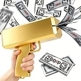 JWXTOYGDCN Money Gun Shooter with Prop Money 200PCS, Make It Rain Money Gun for Parties, Weddings, Birthdays, Halloween & Christmas, Cash Cannon for Real Money, Coupons, Flyers