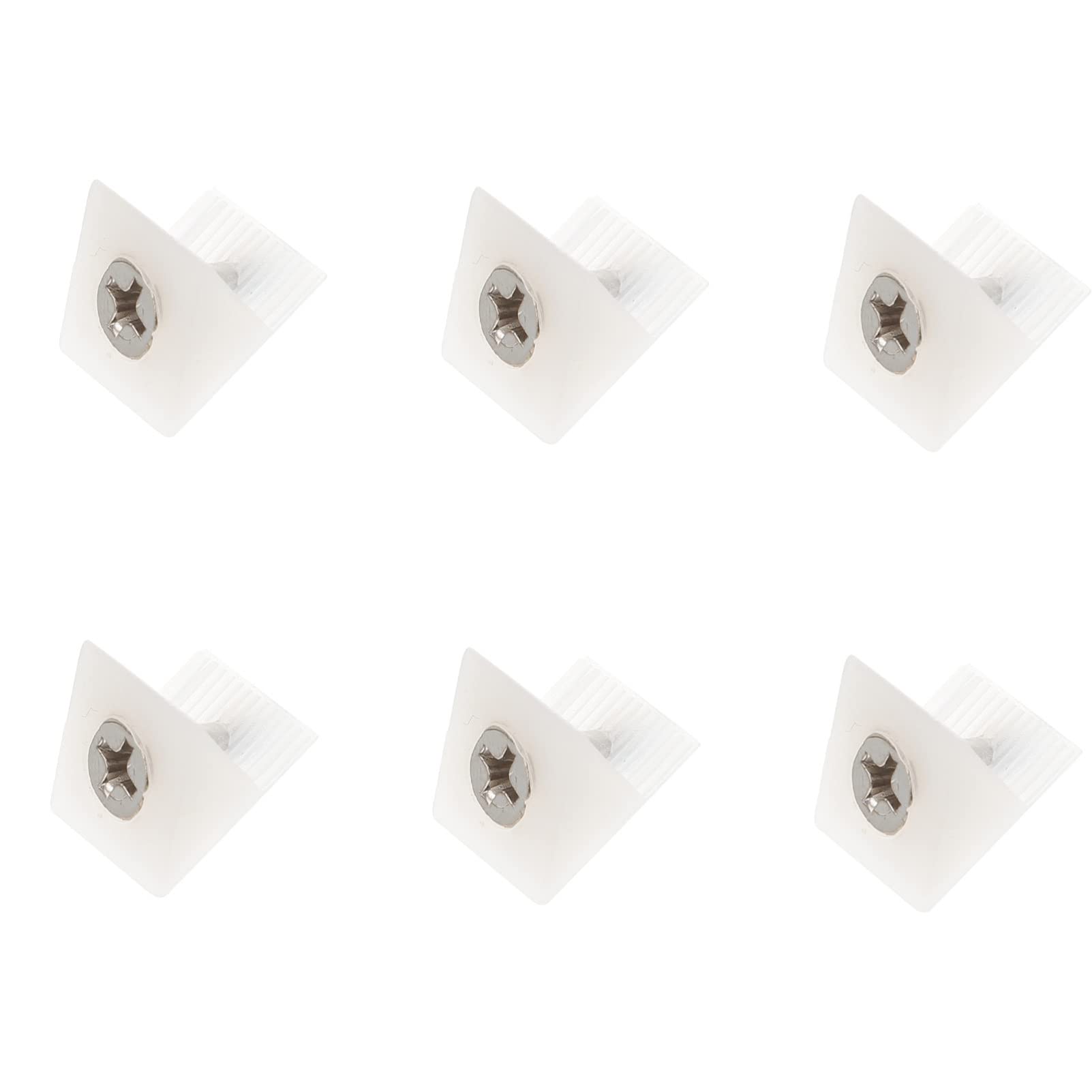 YARNOW Furniture Bottom Sagging Repair Fixing Mending Wedges, 100PCS 90 Degree Drawer Angle Code Bracket Fastener with Screws, White