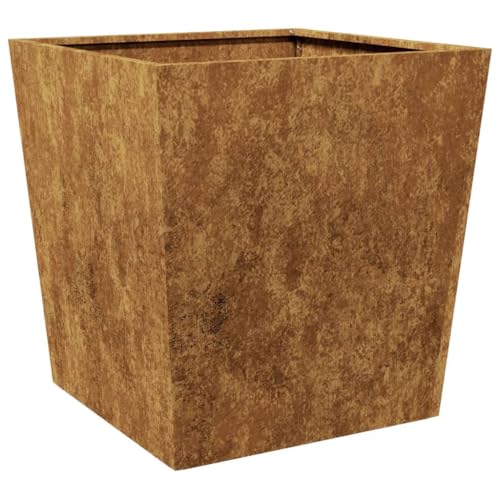 vidaXL Pflanzkübel, Blumenkübel mit Boden, Pflanzkasten Pflanztopf für Garten Balkon Terrasse, Blumentopf Pflanzgefäß Blumenkasten, Wetterfester Stahl