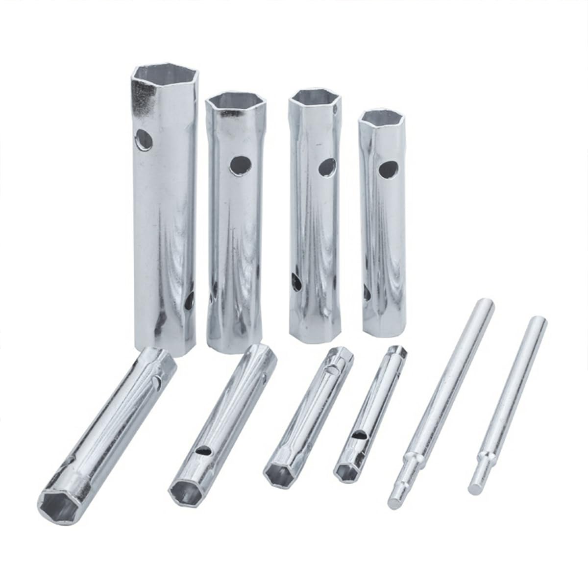 Doppelendiger Steckschlüsseleinsatz Set, 10-teilig – 6–22 Mm, Für Zündkerzen & Rohre