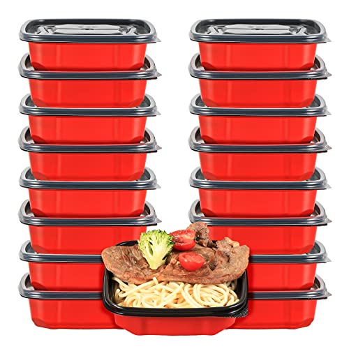 Otor 14 Ounce Meal Prep Containers Stackable 20 Sets With Airtight Lids Food Grade Square Lunch Boxes Travel Containers Bpa Free Dishwasher, Microwave, Freezer Safe #TOP14