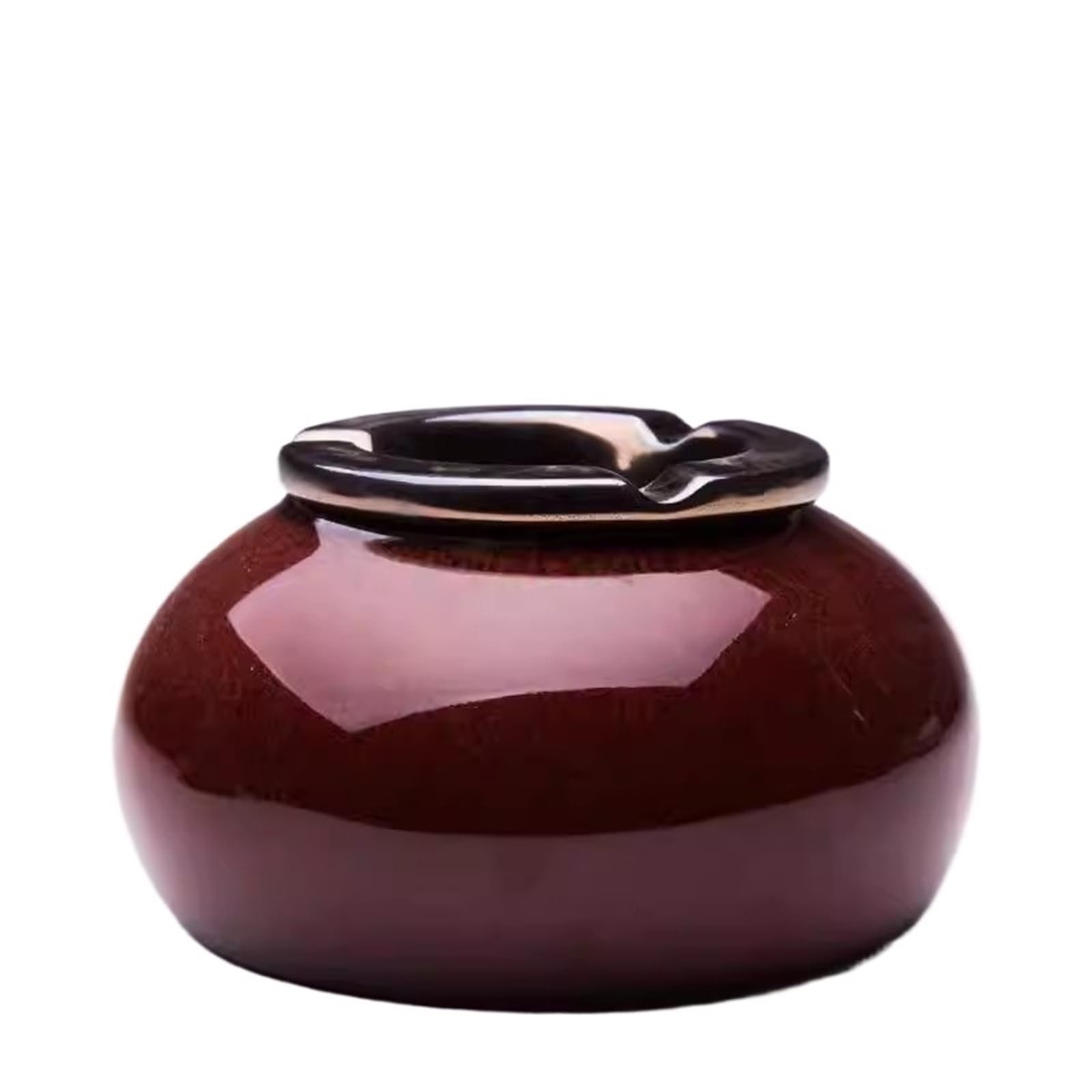 Cigarettes Ashtrays Ceramic Ashtray with Lid for Living Room Decoration(Red)