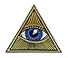 Parche retro Illuminati para planchar, diseño de triángulo de tatuaje vintage, para planchar o planchar, con ojo, Finally Home
