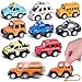 FunLittleToys Pull Back Vehicles for Toddlers & Kids - 8 Packs, Friction Powered Car Set