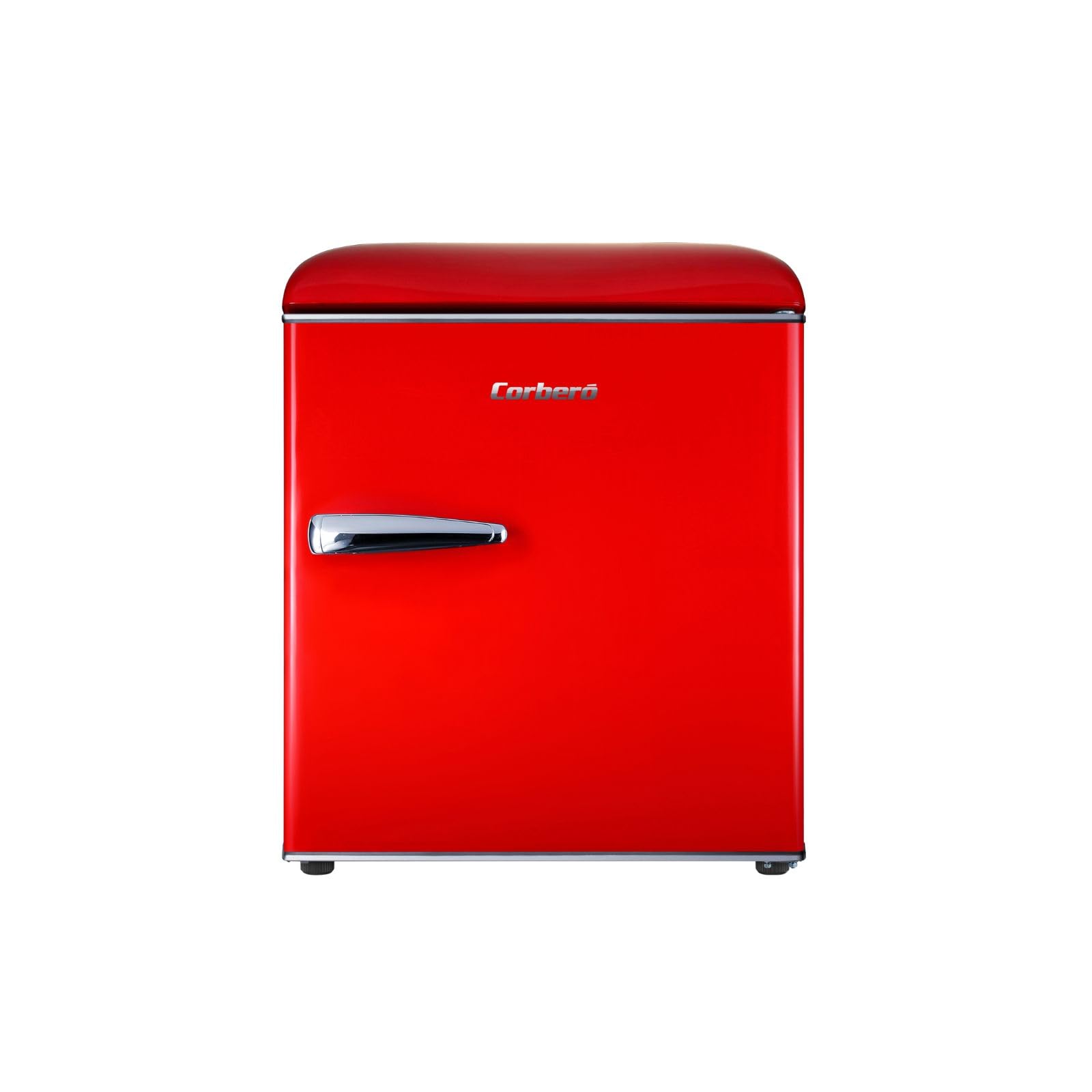 Corberó - Frigorifero Retro Statico | CFGMB45RR | 51 x 44 x 47 cm | Capacità 45 L | 39 dB | Luce interna | Gambe livellatrici | Basso consumo | Colore rosso