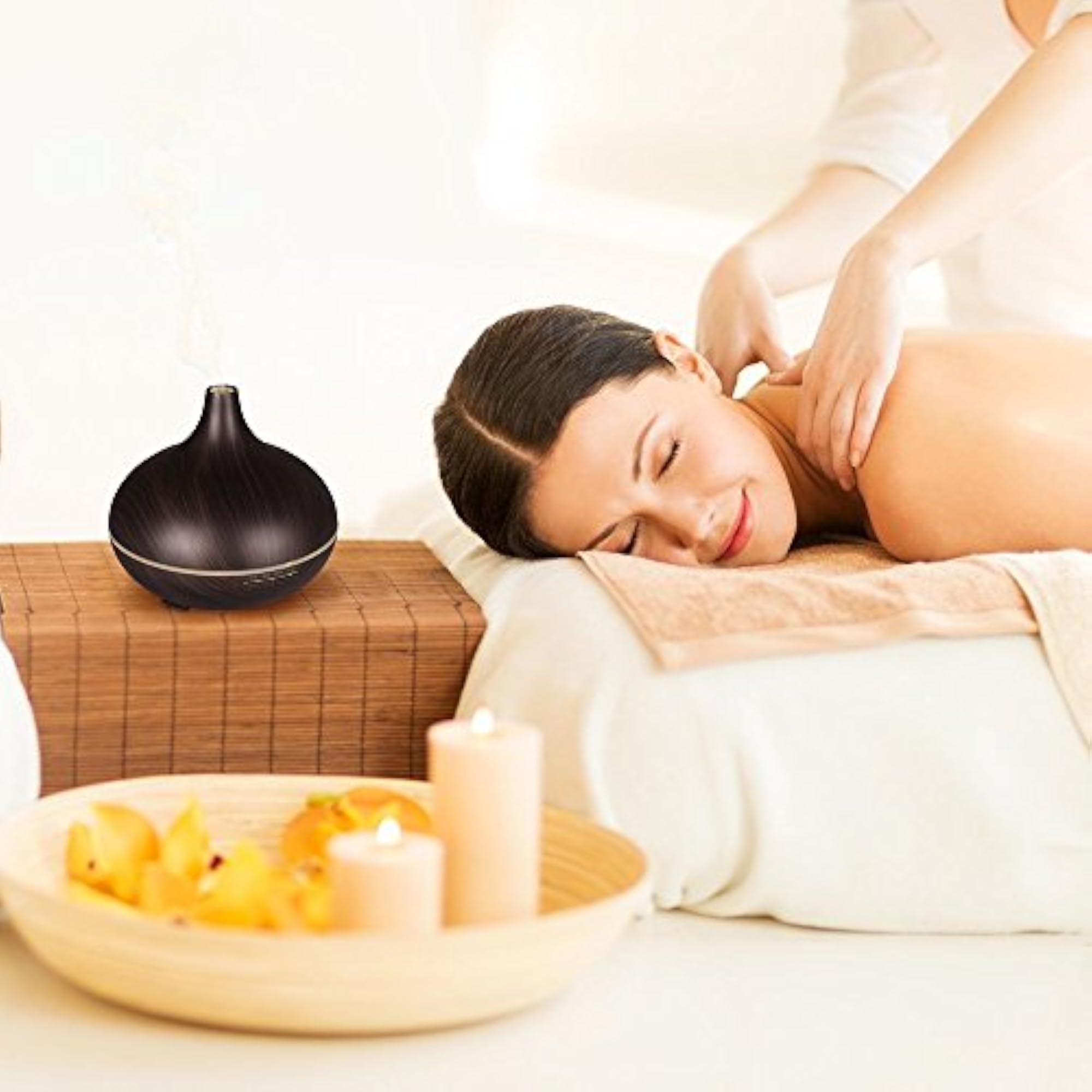 Pure Source Ultrasonic Humidifier & Essential Aroma Diffuser, 7 LED Lights