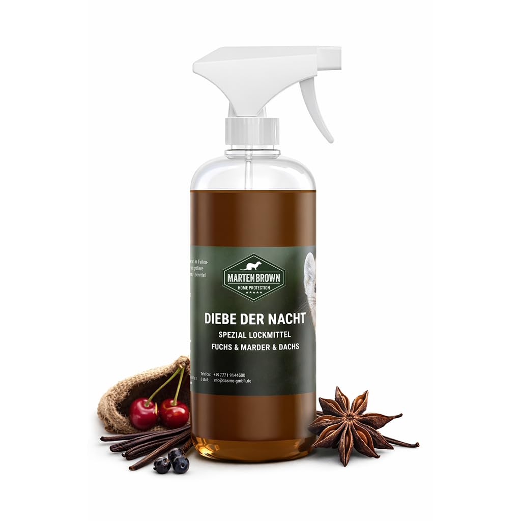 Martenbrown® Diebe der Nacht środek wabiący do kun, lisów, borsuków, szopów praczy, substancja wabiąca pułapkę na kuny, pułapka na kuny, pułapka na kuny, 500 ml