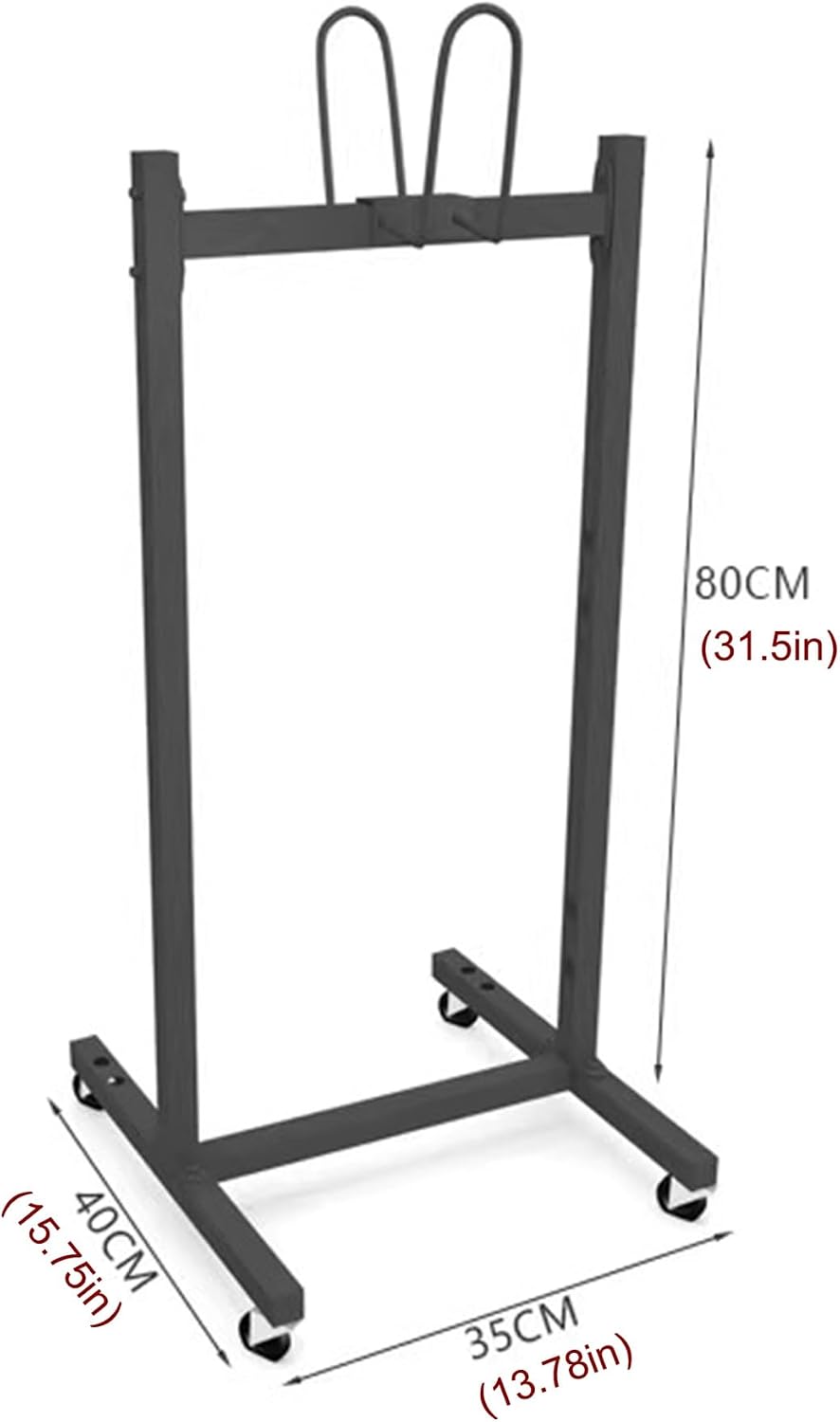 Hula Hoop Storage Cart Movable Organizer for Hula Hoops, Fitness Hoops & Jump Ropes Portable Exercise Equipment Holder for Home & Gym Use