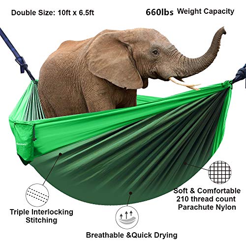 Camping-Hammock-Double-Hammock-with-2-Tree-Straps162-Loops-Two-Person-Hammocks-with-210T-Nylon-Parachute-Portable-Lightweight-Hammock-for-Backpacking-Outdoor-Beach-Travel-Hiking-Backyard