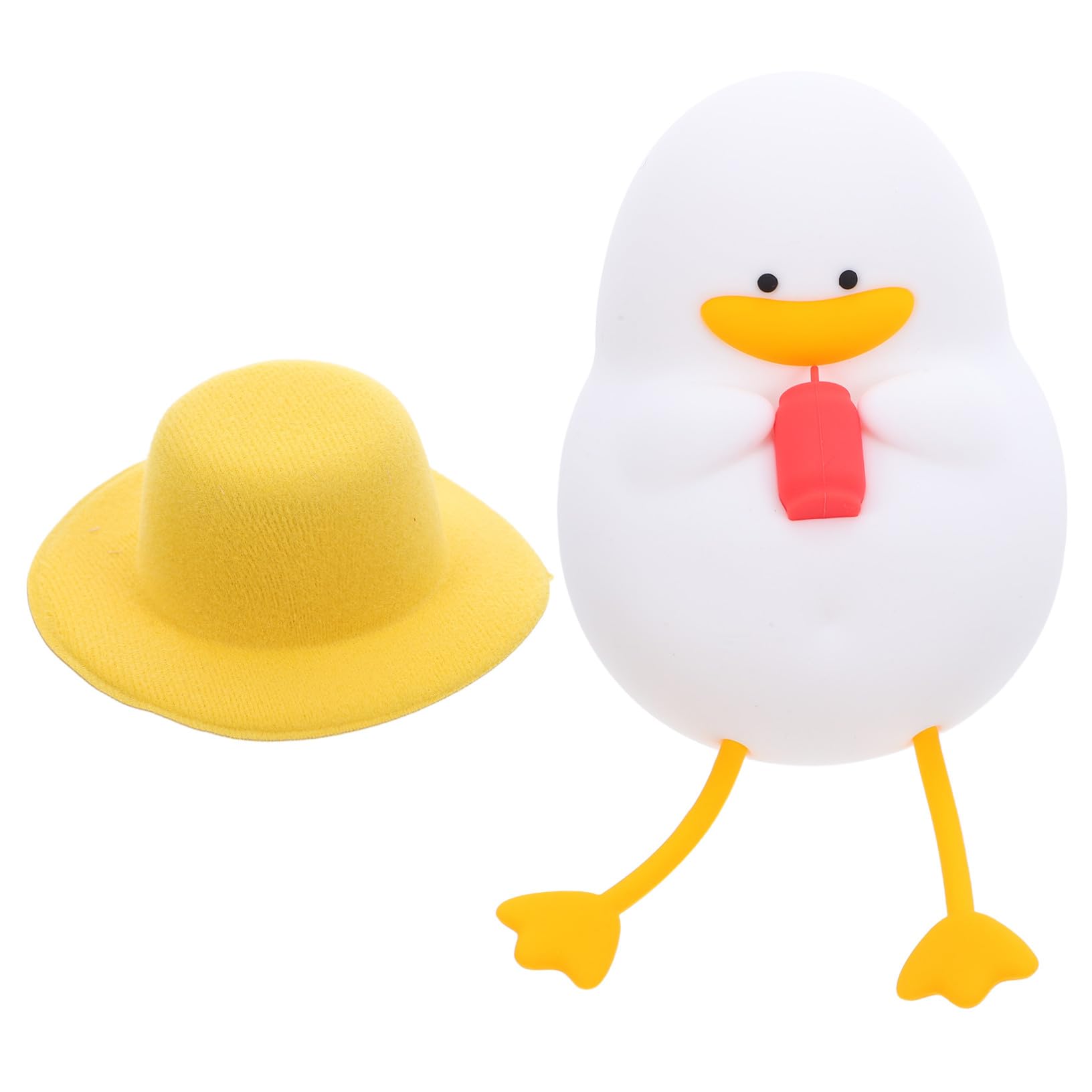 OSALADI Lámpara de Noche LED de Pato Amarillo para Guardería | Silicona Abs Pc, Control por Toque, Luz Cálida Portátil, Uso en Dormitorio Infantil y Tomas Nocturnas