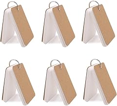 Koogel Flashcards Index Cards 300PCS 8.8 x 5.4 cm, White Blank Revision Supplies with Metal Rings, Kraft Paper Study Cards for Office School Study Record