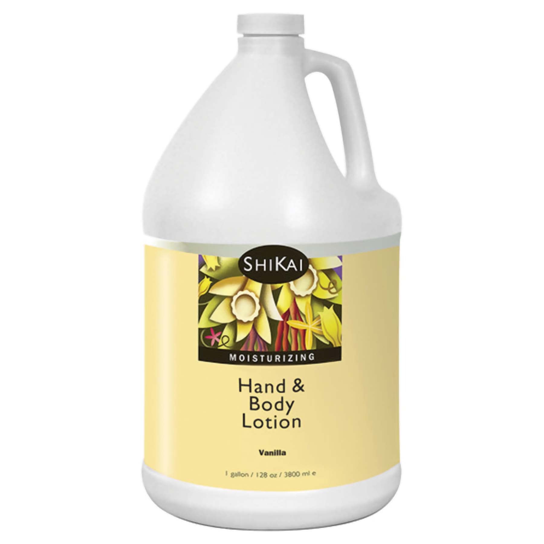 ShiKai Hand & Body Lotion (Vanilla, 1 gallon) | Daily Moisturizing Skincare for Dry and Cracked Hands | With Aloe Vera & Vitamin E