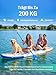 Niphean Stand up Paddling Board mit Sitz und Allem Zubehör, 320cm Paddleboard für Aller Fähigkeitsniveaus, SUP Board 200kg Tragkraft für 2 Personen, Standup Paddle Board for Adults