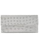 INC Women's Silver Inc Rhinestone Faux Leather Strapless Clutch Handbag Purse