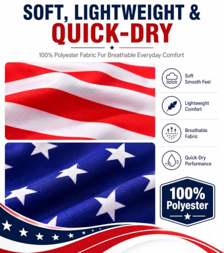 Camiseta polo patriótica para hombre Unifaco con diseño de bandera estadounidense, tejido Dry Fit, manga corta, ideal para golf, celebraciones del 4 de julio y uso casual miniatura 6