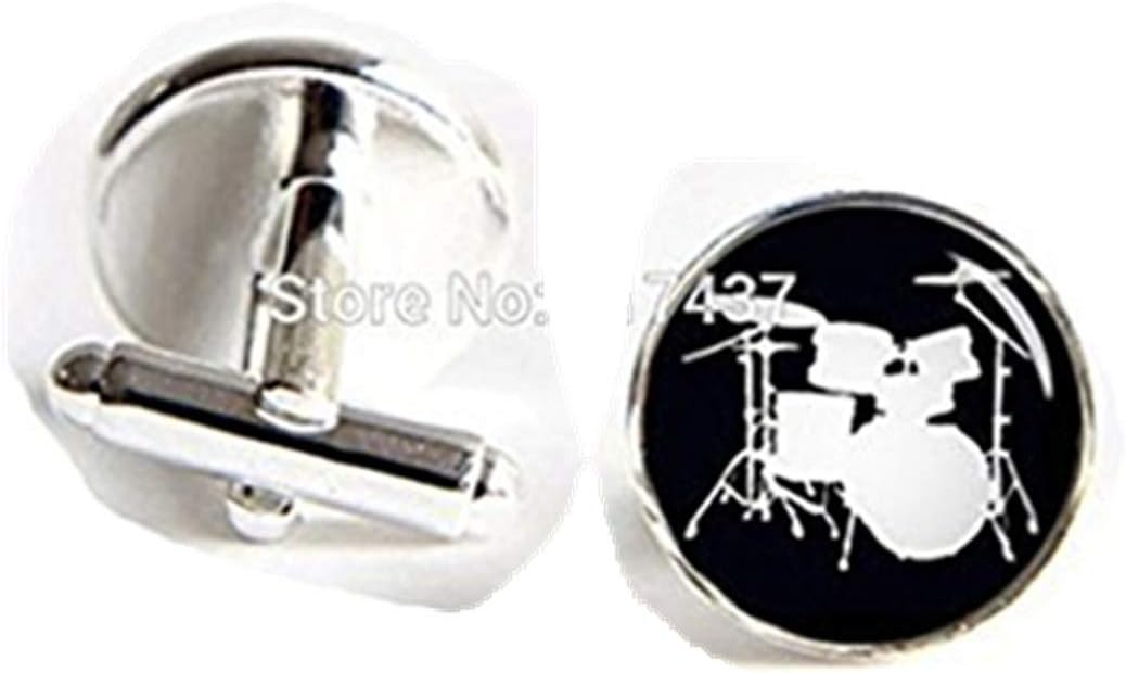 CUZSTX1OM1 Drum Set Cufflinks Musical Instrument Cuff Links Shirt Cufflinks Women