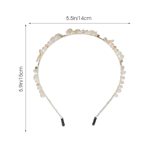 Miniatura 4 de Beaupretty Diadema de concha para boda, estrella de mar, diadema de sirena, concha de mar, diadema de sirena, aro de pelo para fiesta en la playa