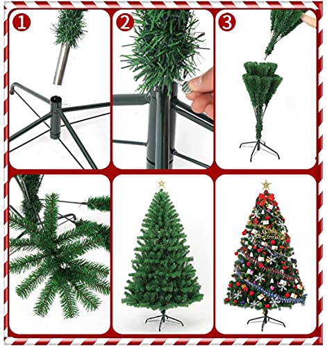 CINECE クリスマスツリー リアル ニードツリー 高濃密度 組立簡単 収納便利 インテリア用品 説明書と保護用手袋付き (雪化粧1, 150) [3]