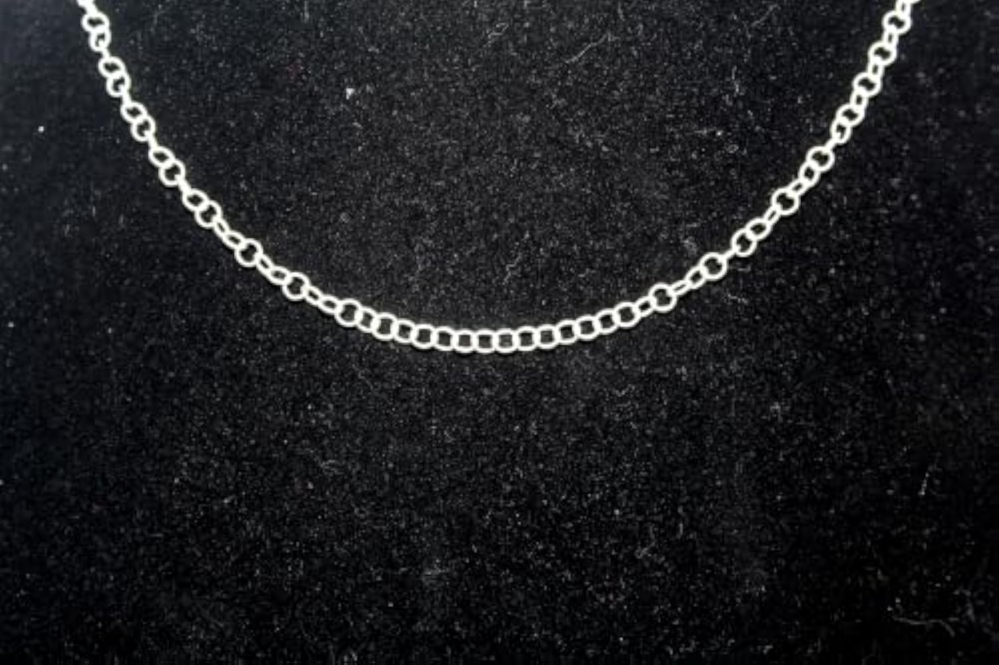 Unisex 925 Sterling Silver Link Chain Necklace, Handmade Gift
