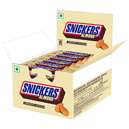 Snickers Almond Filled Chocolate, 22g Bar (Pack of 24) (B083325337) Amazon Price History, Amazon Price Tracker