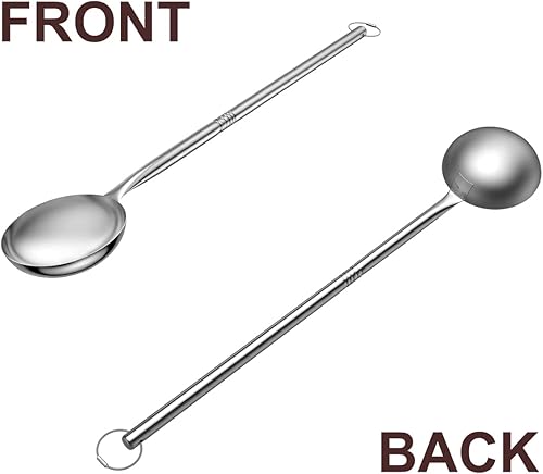 Miniatura 2 de Cuchara de acero inoxidable de 42 pulgadas con cuchara de mezcla de mango largo, ideal para ollas grandes, agitarmezclar, elaboración casera,