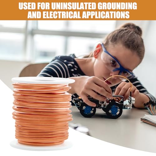 image for ELECTRAPICK Copper Wire, 99.9% Soft Pure Bare Copper Wire for Gardenin