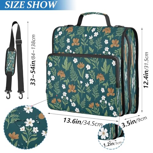 Carpeta con cremallera de flores y correa para solucionar el caos de tus folios 3