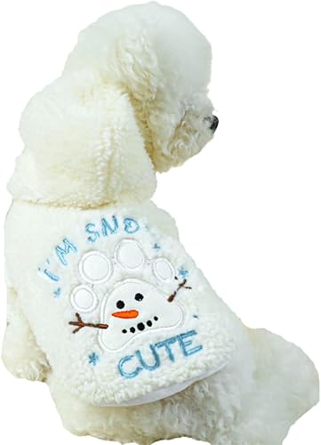 Suéter de Navidad para perro con capucha para perro, chaquetas para gatos, ropa para perro, ropa para perro, cálido, suave, acogedor, abrigo con